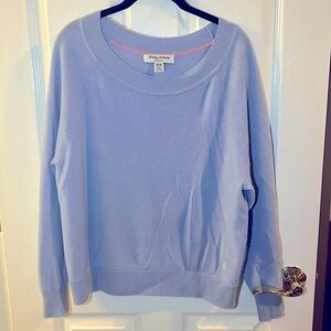 Ladies light blue Tommy Bahama cashmere sweater.